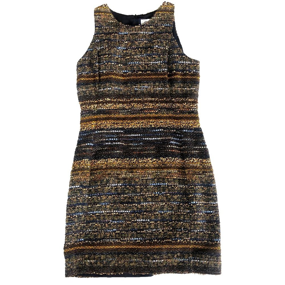 NWT AMYMATTO Tweed Multi-Color Scarlet Milan Dres